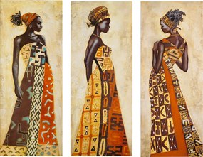 ΠΙΝΑΚΑΣ ΤΡΙΠΤΥΧΟ MDF AFRICAN STYLE WOMEN HM7204.03 60X0,3X50 εκ.