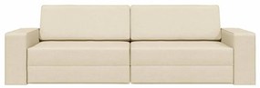 vidaXL Καναπέ-Κρεβάτι Κρεμ 245 x 78 x 77 εκ. ύφασμα