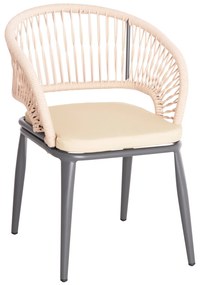 ΠΟΛΥΘΡΟΝΑ ΑΛΟΥΜΙΝΙΟΥ MAGNET HM6287.01 ΣΚΟΥΡΟ ΓΚΡΙ ΜΕ ΚΡΕΜ P.E.ΣΧΟΙΝΙ 59x61x81.5Υεκ