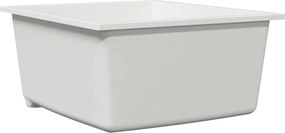 vidaXL Σιντρινο κουζίνας Λευκό 38 x 44 x 20 εκ. Γρανίτης