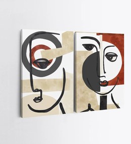 Decorative Canvas Painting (2 Pieces) 2KNV4234 - 50 x 70 Multicolor