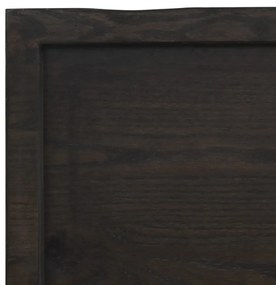vidaXL Επιφάνεια Τραπεζιού Σκούρο Καφέ 80x40x(2-4)εκ Επεξ. Μασίφ Δρυς