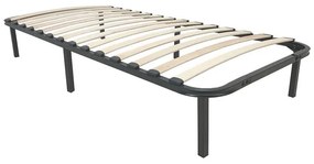Σομιές μεταλλικός Amaso σε μαύρη απόχρωση 90x190x28εκ 90x190x28 εκ.