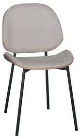 Dining Chair 1582 Fylliana Cream - Black 46x54.5x81.5 cm