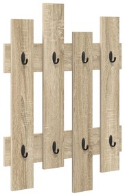 vidaXL Τοίχου Κρεμάστρα Sonoma Oak 60 x 3 x 82 εκ Επεξεργασμένο ξύλο
