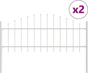 vidaXL Φράχτης Κήπου 2 pcs Λευκό 170 x 140 εκ