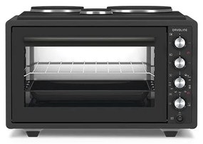 Davoline URBAN CHEF 3703 BL Ηλεκτρικό Φουρνάκι 37lt με 3 Εστίες 2800W Μαύρο