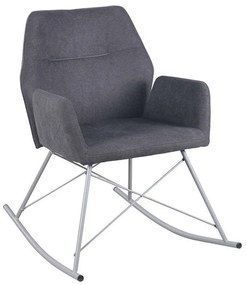 Πολυθρόνα Κουνιστή 617-91-057 60x82x88cm Grey Metal, Fabric