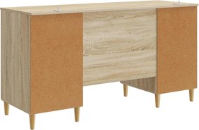 vidaXL Γραφείο Sonoma Δρυς 142,5 x 50 x 75 εκ. Επεξεργασμένο Ξύλο