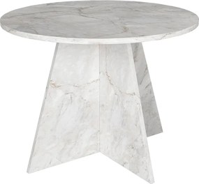 Τραπέζι Tailor Megapap χρώμα λευκό εφέ μαρμάρου Ø100x75,7εκ.