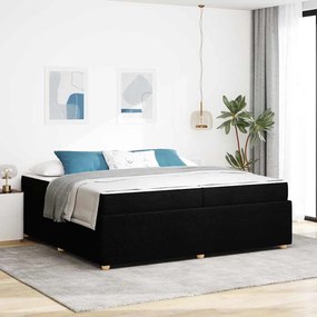vidaXL Σκελετός Κρεβατιού Άλλο Μαύρο 200 x 200 cm ύφασμα