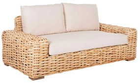 ΚΑΝΑΠΕΣ 2-ΘΕΣΙΟΣ TROPEL HM9809 ΞΥΛΟ MANGO-RATTAN ΦΥΣΙΚΟ-ΛΕΥΚΑ ΜΑΞΙΛΑΡΙΑ 192x88x70-85Υεκ.