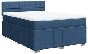 ΚΡΕΒΑΤΙ BOXSPRING ΜΕ ΣΤΡΩΜΑ ΜΠΛΕ 160X200 ΕΚ. ΥΦΑΣΜΑΤΙΝΟ 3289425