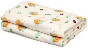 Παιδική Πετσέτα Θαλάσσης Microfiber (75x150) Kiokids Snail Εκρού 4361