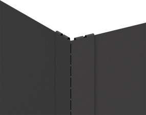 vidaXL Περίγραμμα γκαζόν 4 τμχ. 60 x 60 x 35 cm Ατσάλι Μαύρο