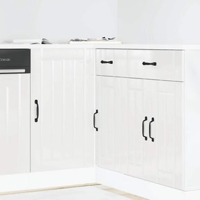 vidaXL Ντουλάπι βάσης νεροχύτη "Lucca" High Gloss White