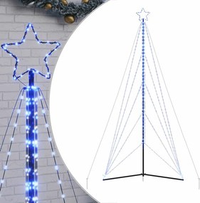 vidaXL Χριστουγεννιάτικο δέντρο LED 615 LED μπλε 404,5 εκ.