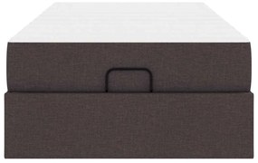 vidaXL Σκελετός κρεβατιού με στρώμα 2 pcs Ώχρα ύφασμα