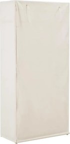 vidaXL Ντουλάπα Λευκή 79 x 40 x 170 εκ. Υφασμάτινη