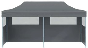vidaXL Τέντα Εκδηλώσεων με Τοιχώματα Πτυσσόμενη Pop-Up Ανθρακί 3x6 μ.