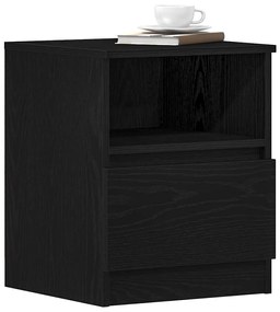 vidaXL Κομοδίνο Μαύρη δρυς 40 x 40 x 50 cm Επεξεργασμένο ξύλο
