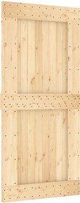 vidaXL Συρόμενη Πόρτα Φυσικό και Λευκό 95 x 210 cm