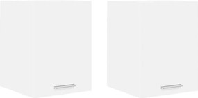 vidaXL Κρεμαστό ντουλάπι με αποθήκευση 2 pcs Λευκό 30 x 31 x 40 εκ.