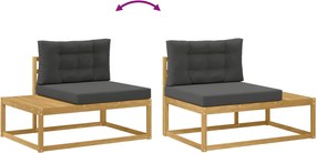 vidaXL Σειρά Καναπέ Εξωτερικού Λευκό 79 x 79 x 37 εκ Πολυεστέρας