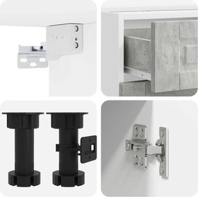 vidaXL Μονάδα κουζίνας PORTO 8 pcs Γκρι Σκυροδέματος
