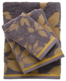 Πετσέτες Daily 0754 (Σετ 3τμχ) Anthracite-Yellow Das Home Towels Set 70x140cm 100% Βαμβάκι