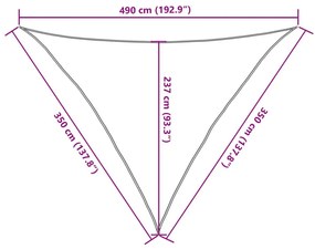 Πανί Σκίασης Τερακότα 3,5 x 3,5 x 4,9 μ. από HDPE 160 γρ./μ² - Καφέ