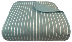 Κουβερλί Stripe 8454 Petrol Astron Υπέρδιπλo 220x240cm 100% Βαμβάκι