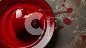 Intra Συλλεκτικό Ξύλινο Παζλ Plywood 4mm - Πιάτο σε σχήμα καρδιάς με αιματηρές πιτσιλιές Σε Ξύλινο Κουτί - Διαστάσεις: 10x10 cm – 25 κομμάτια