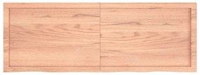 vidaXL Ράφι Τοίχου Ανοιχτό Καφέ 140x50x(2-6)εκ. Επεξ. Μασίφ Ξύλο Δρυός