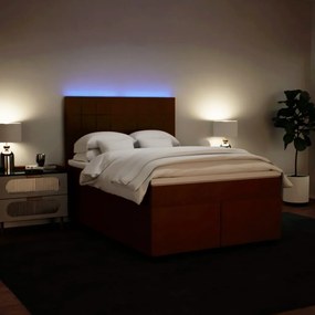 vidaXL Κρεβάτι Boxspring με Στρώμα Ροζ 160x200 εκ. Βελούδινο