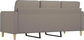vidaXL Καναπές Τριθέσιος Taupe 180 εκ. Υφασμάτινος