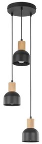 Κρεμαστό Φωτιστικό Οροφής 3xE27 15W IP20 Μαύρο Cairo 4895 TK Lighting-4895-Μαύρο 4895