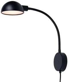 Απλίκα Φωτιστικό Τοίχου 1xE14 Μαύρο Εύκαμπτο Reading Light Nomi 2220171003 DFTP-2220171003-Μαύρο 2220171003