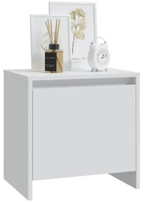 vidaXL Κομοδίνα 2 Τεμ. Λευκά 45x34x44,5 εκ. από Επεξεργασμένο Ξύλο