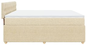 ΚΡΕΒΑΤΙ BOXSPRING ΜΕ ΣΤΡΩΜΑ ΚΡΕΜ 200X200 ΕΚ. ΥΦΑΣΜΑΤΙΝΟ 3287575