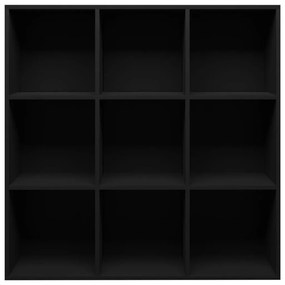 Βιβλιοθήκη Μαύρη 98 x 29 x 97,5 εκ. Επεξεργασμένο Ξύλο - Μαύρο