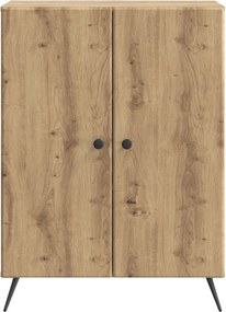 vidaXL Πλαϊνό γραφείο Artisan Δρυς 66 x 34,5 x 90 εκ
