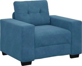 vidaXL Σετ Καναπέ 3 pcs Μπλε 221 x 80 x 80 εκ Βελούδο