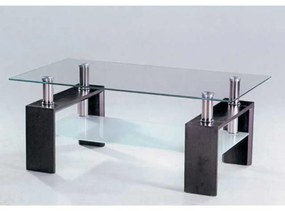 Τραπεζάκι Σαλονιού Linea Wenge 09-0432 110X60X45 cm Mdf, Glass