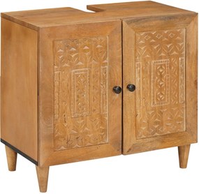 vidaXL Σετ Επίπλων Μπάνιου με συρτάρι 4 pcs Καφέ Επεξεργασμένο ξύλο