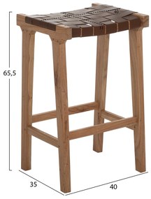 ΣΚΑΜΠΟ ΜΠΑΡ ΜΑΣΙΦ ΞΥΛΟ ΤEAK ΦΥΣΙΚΟ HM9382.01 40X35X65YΕΚ. (1 Τεμμάχια)