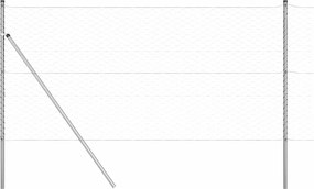 vidaXL Στύλος Περιφράξεων Ασημί 50 x 1,4 μ (50 mm πλέγμα) Ατσάλι