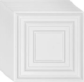 VEVOR Ceiling Tiles 12-Pack 24 x 24 in PVC Easy Installation White Peg Pattern