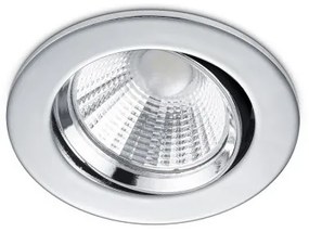 Χωνευτό Σποτ Φωτιστικό Οροφής LED 5,5W Στρογγυλό Περιστρεφόμενο ΙΡ23 Dimmable 36 Μοίρες Pamir Trio Lighting-650510106-Χρώμιο 650510106