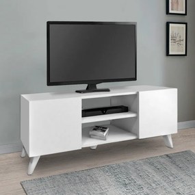 Megapap Έπιπλο Τηλεόρασης Evelyn Από Μελαμίνη Λευκό 140x35x46εκ.
